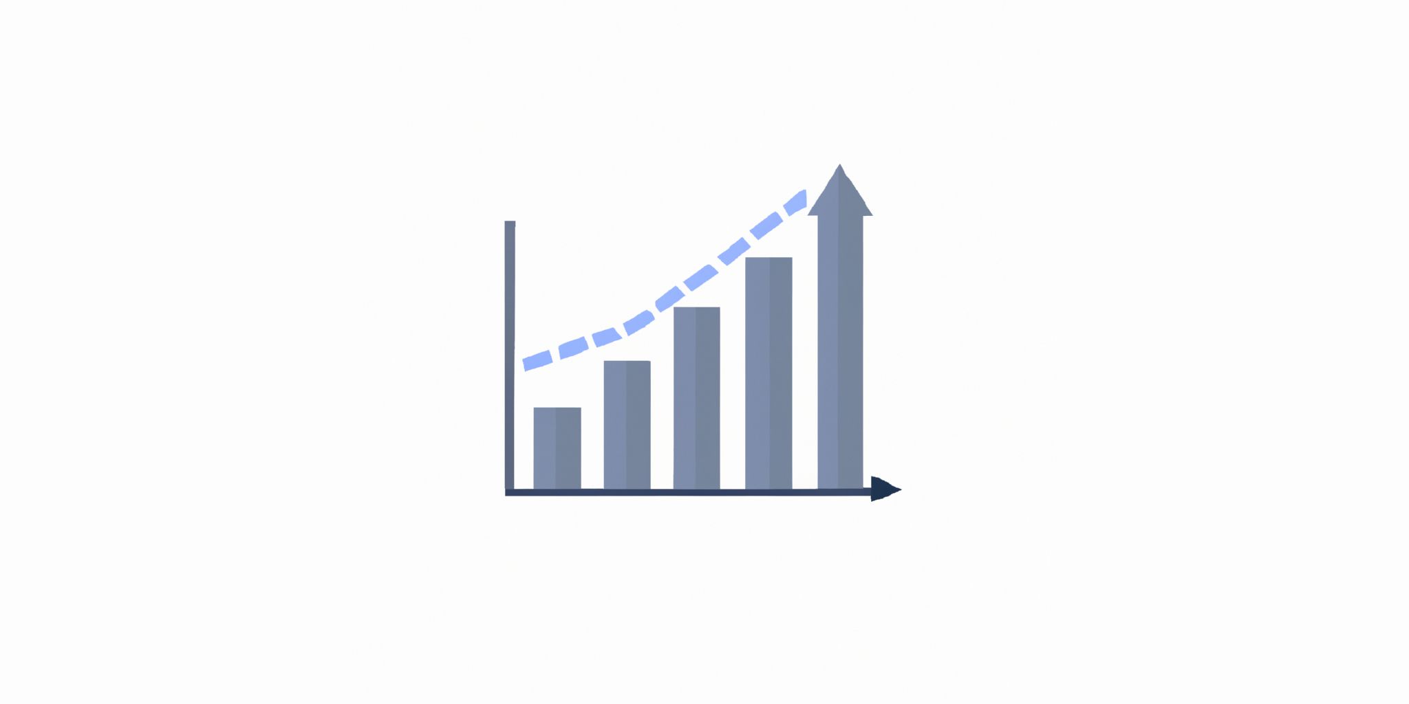 Graph in flat illustration style with gradients and white background