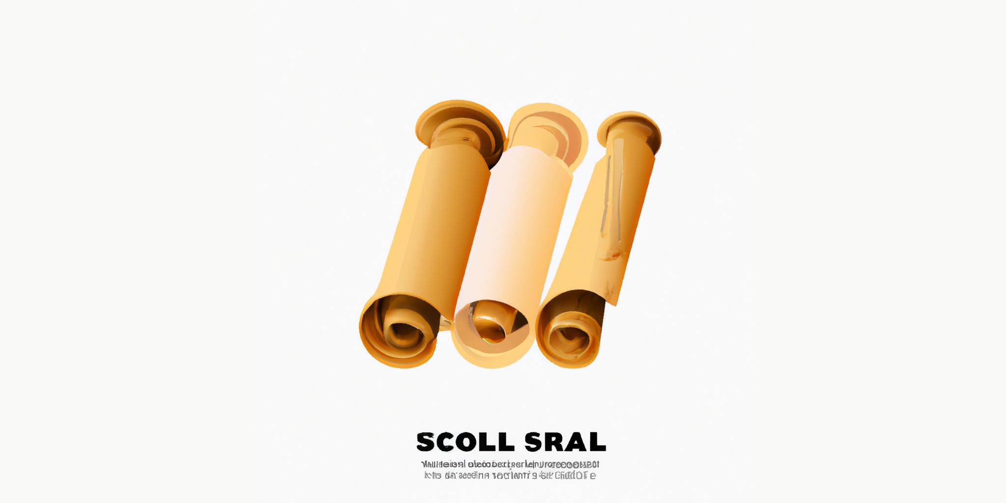 Stack of scrolls in flat illustration style with gradients and white background