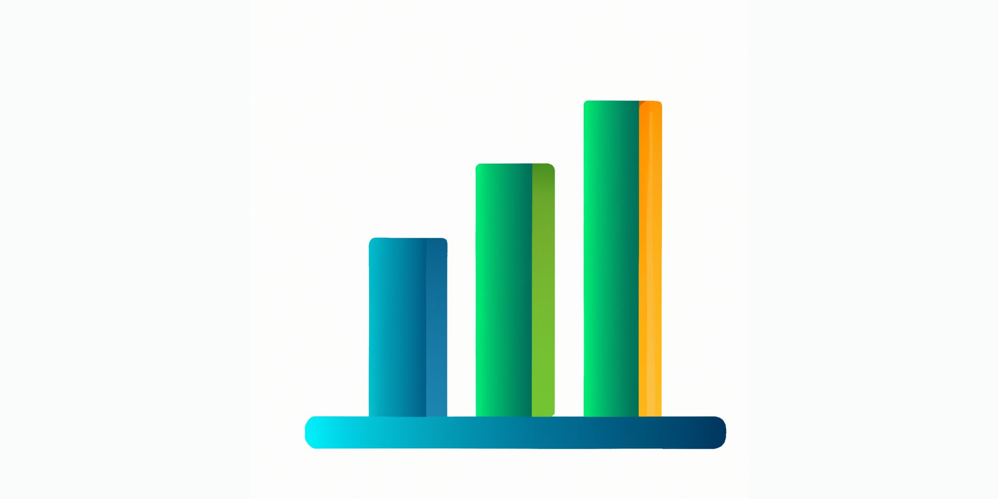 Graph in flat illustration style with gradients and white background