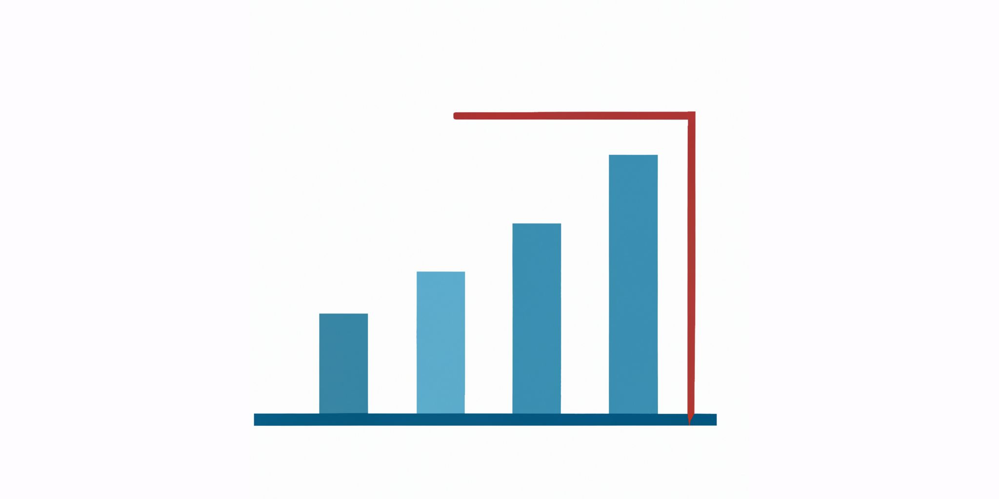 Graph in flat illustration style with gradients and white background