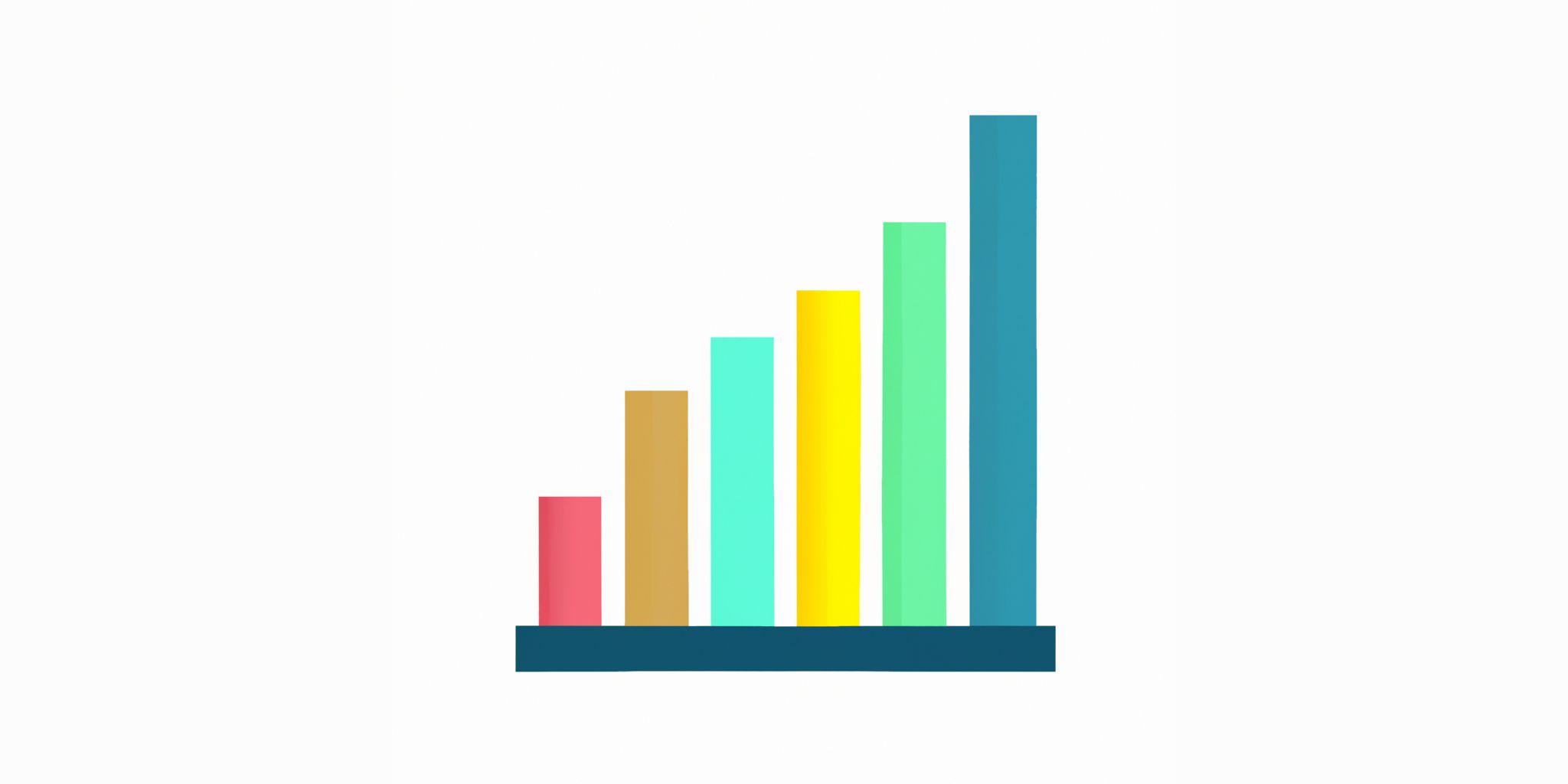 Graph in flat illustration style with gradients and white background