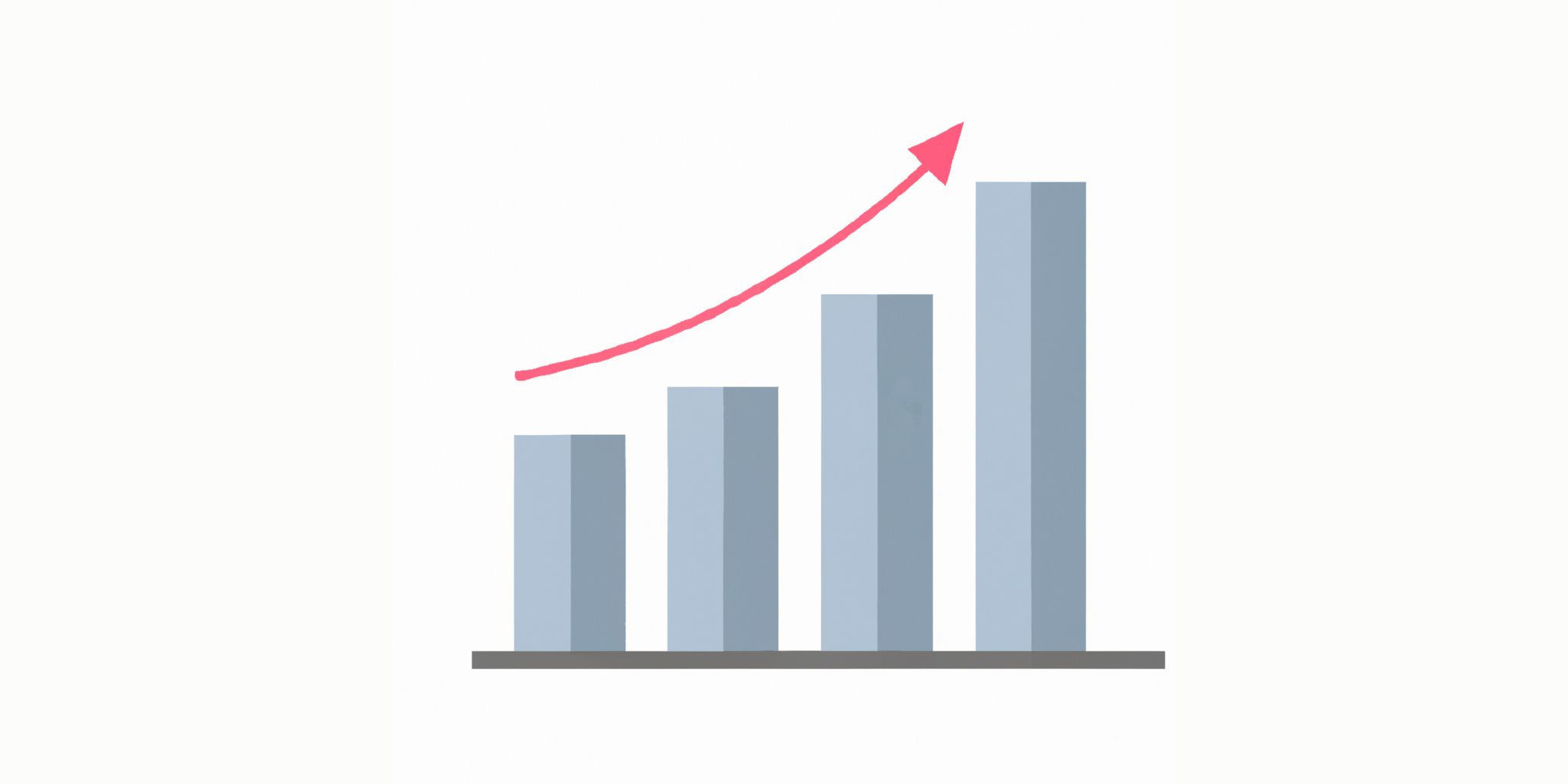 Graph in flat illustration style with gradients and white background