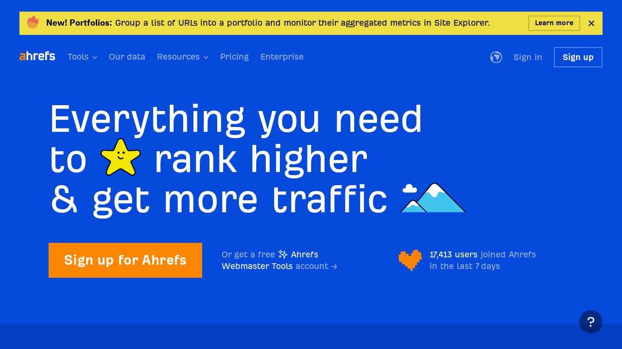 Ahrefs website