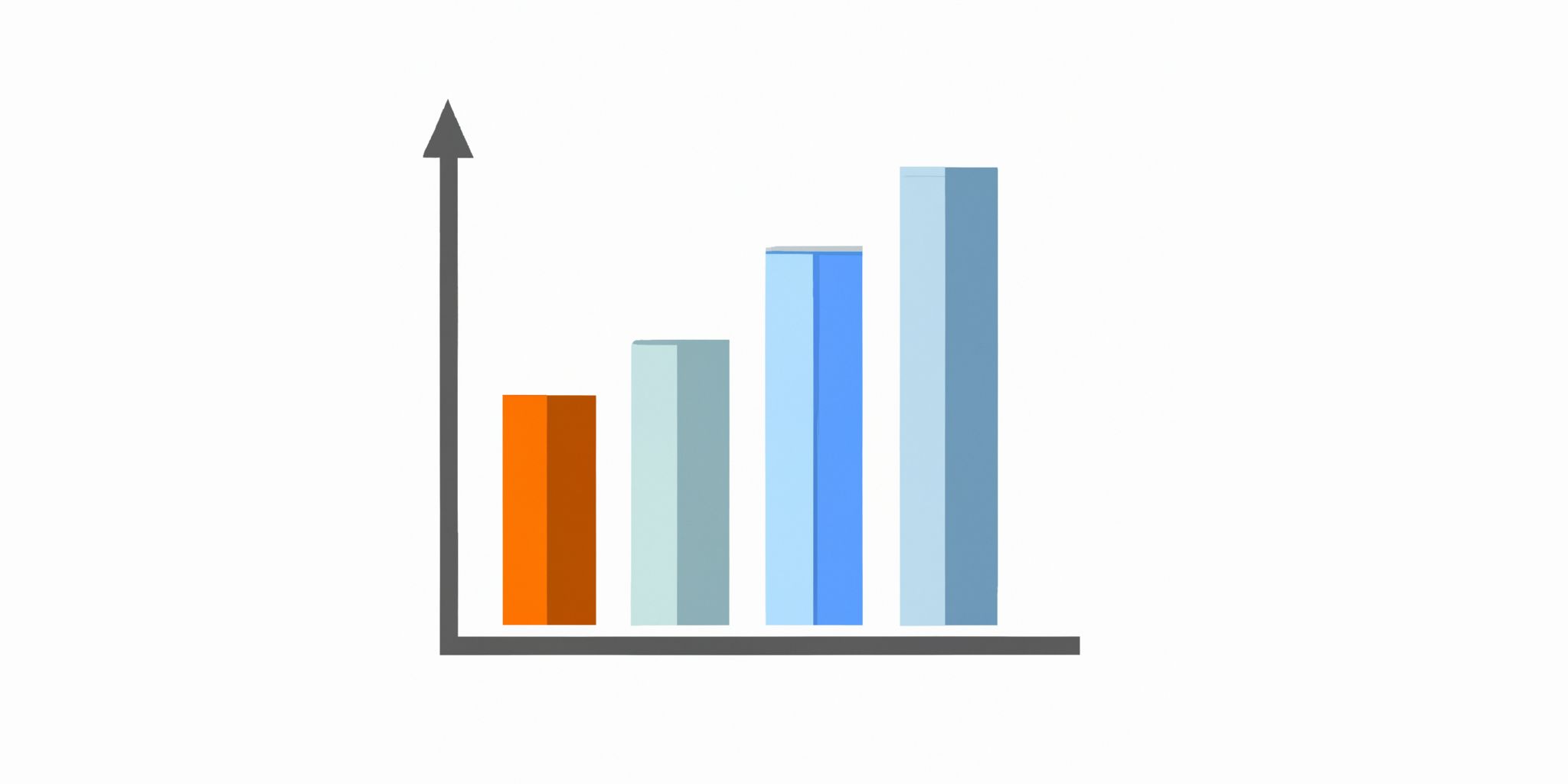 Graph in flat illustration style with gradients and white background