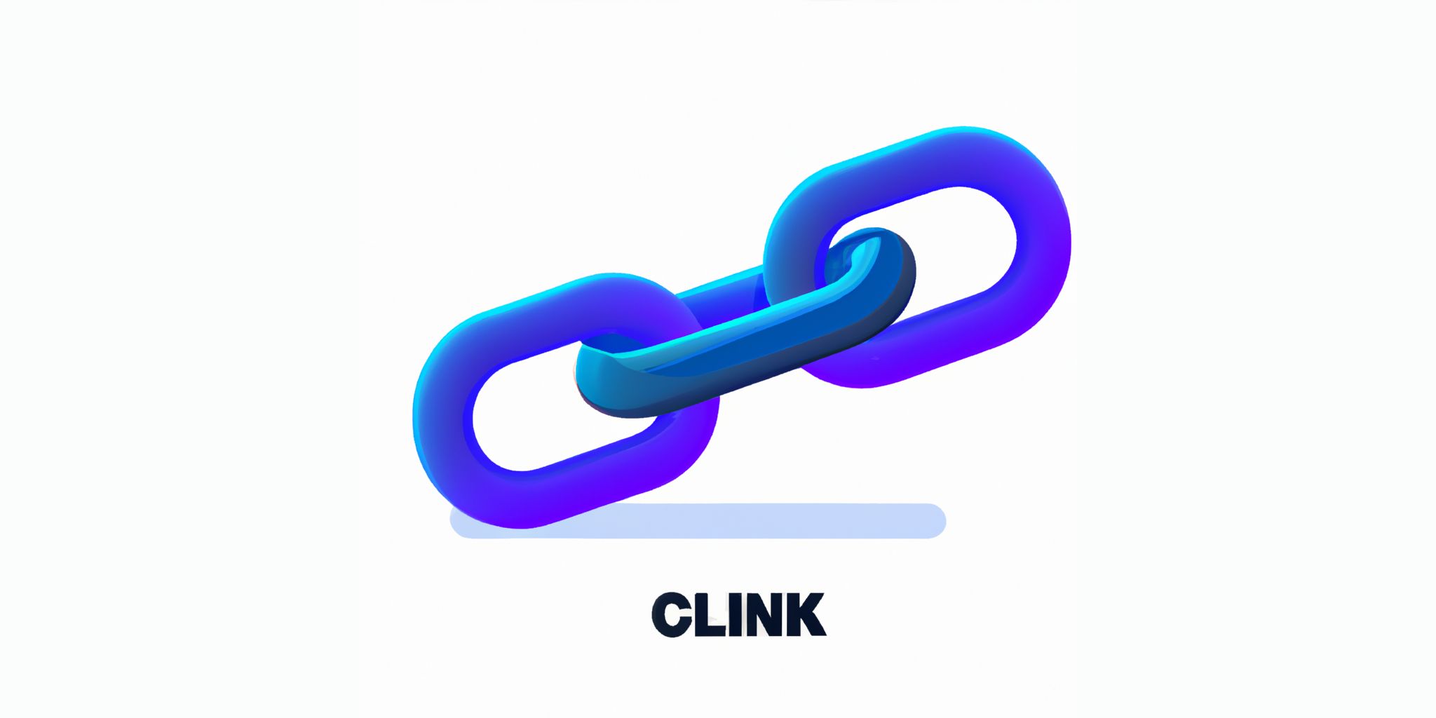 Chain link in flat illustration style with gradients and white background