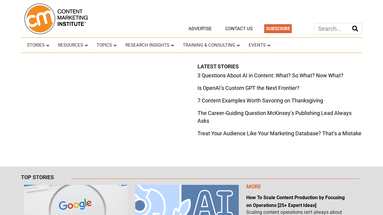 Content Marketing Institute website