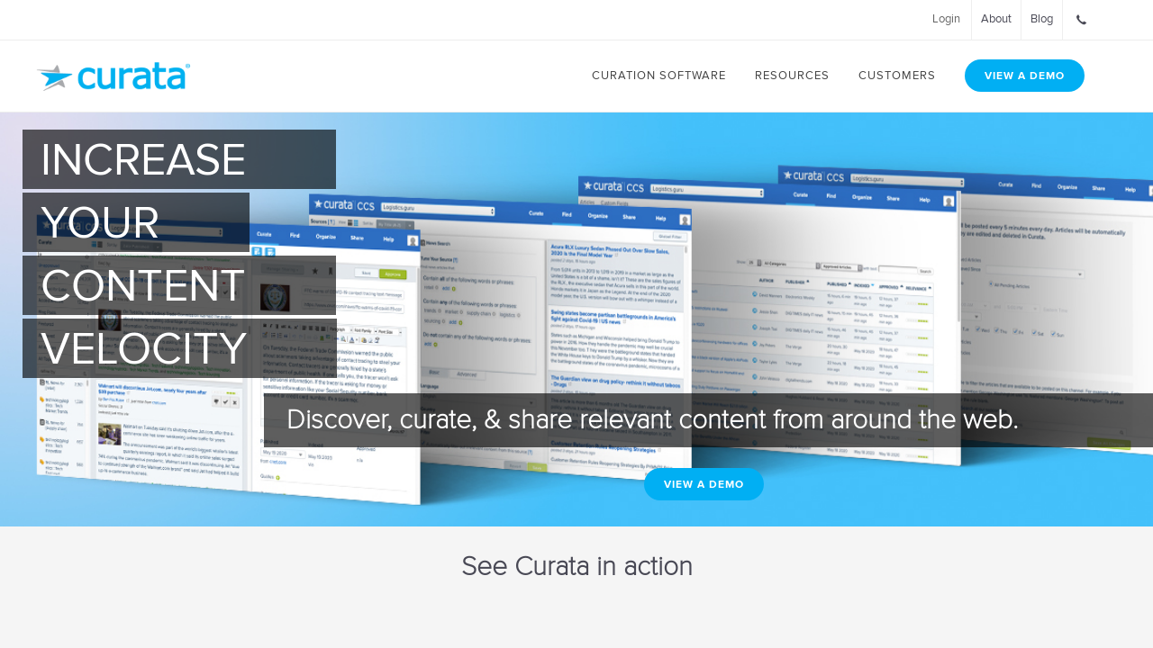 Curata website