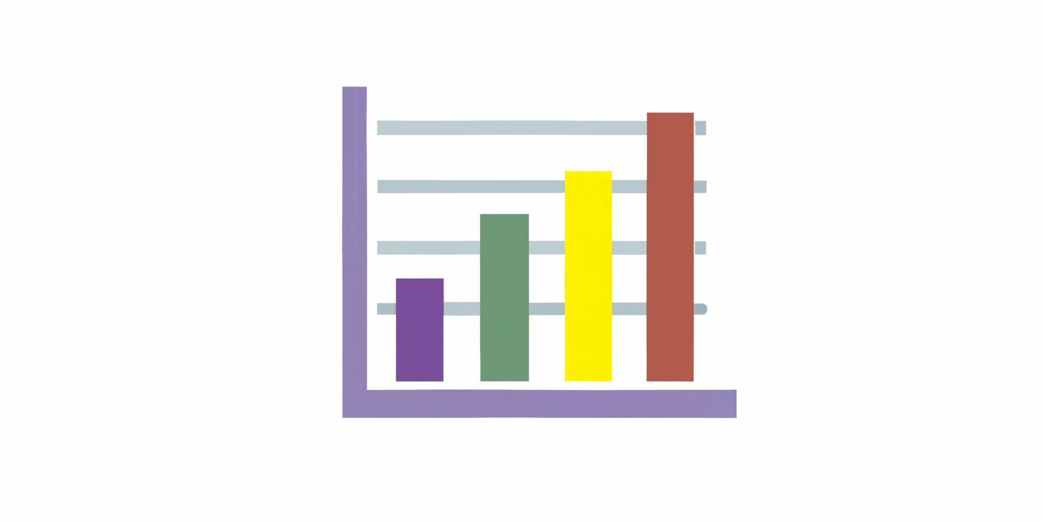 Graph in flat illustration style with gradients and white background