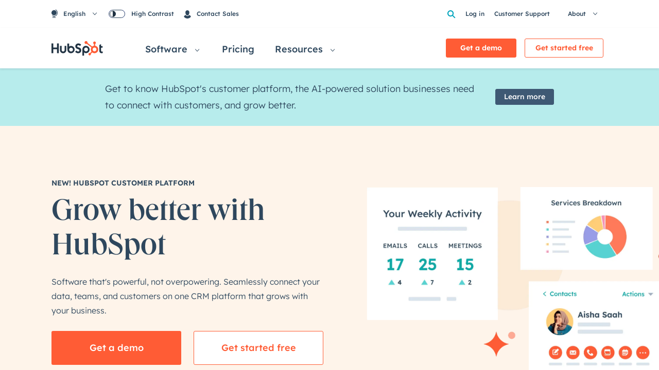 HubSpot website