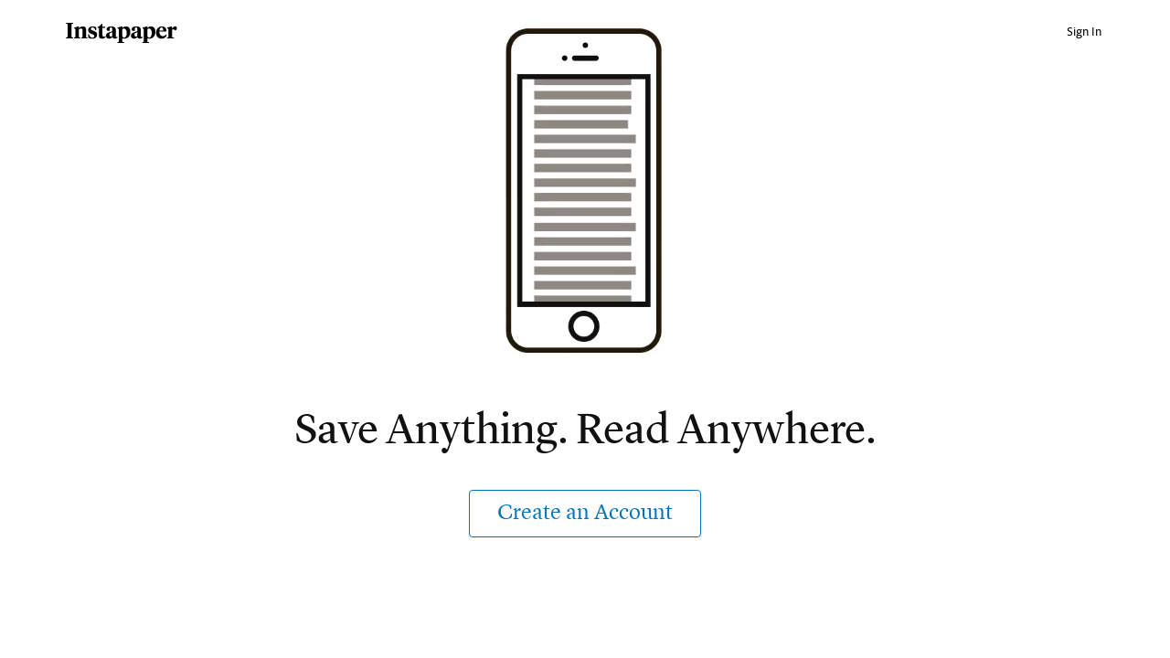 Instapaper website