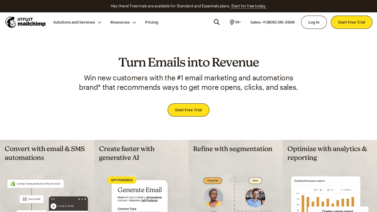 Mailchimp website