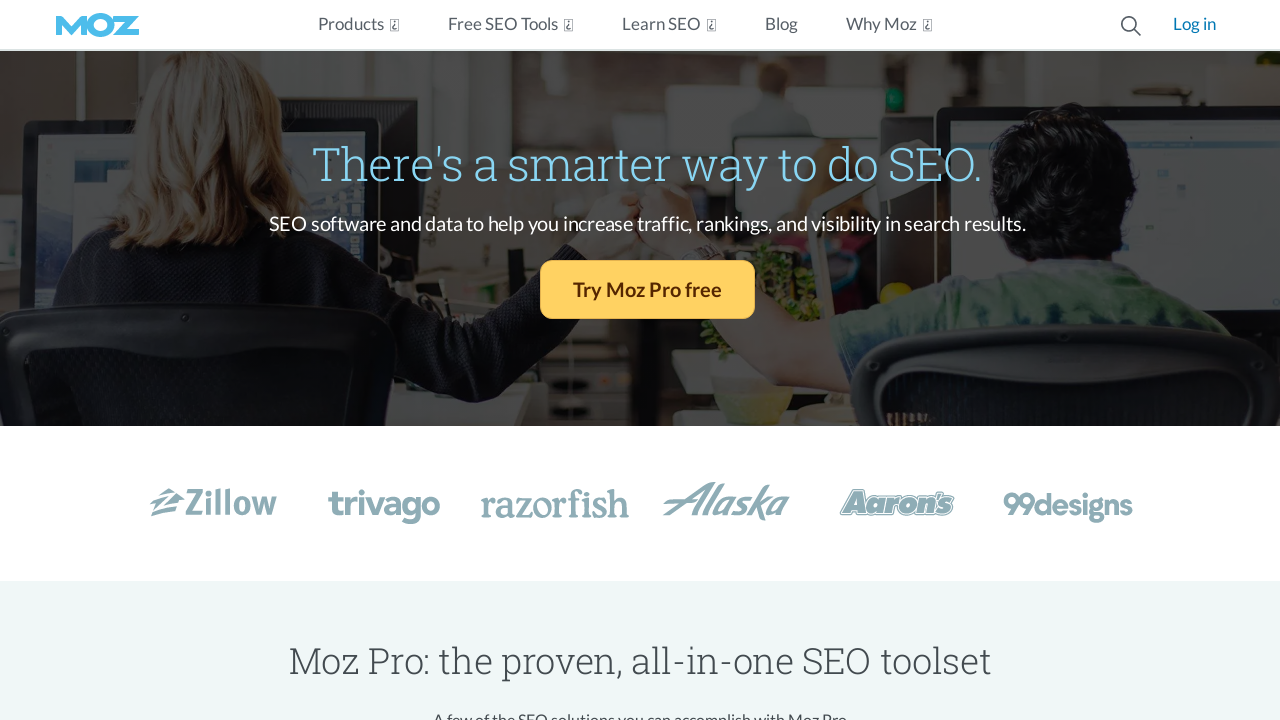 Moz Pro website