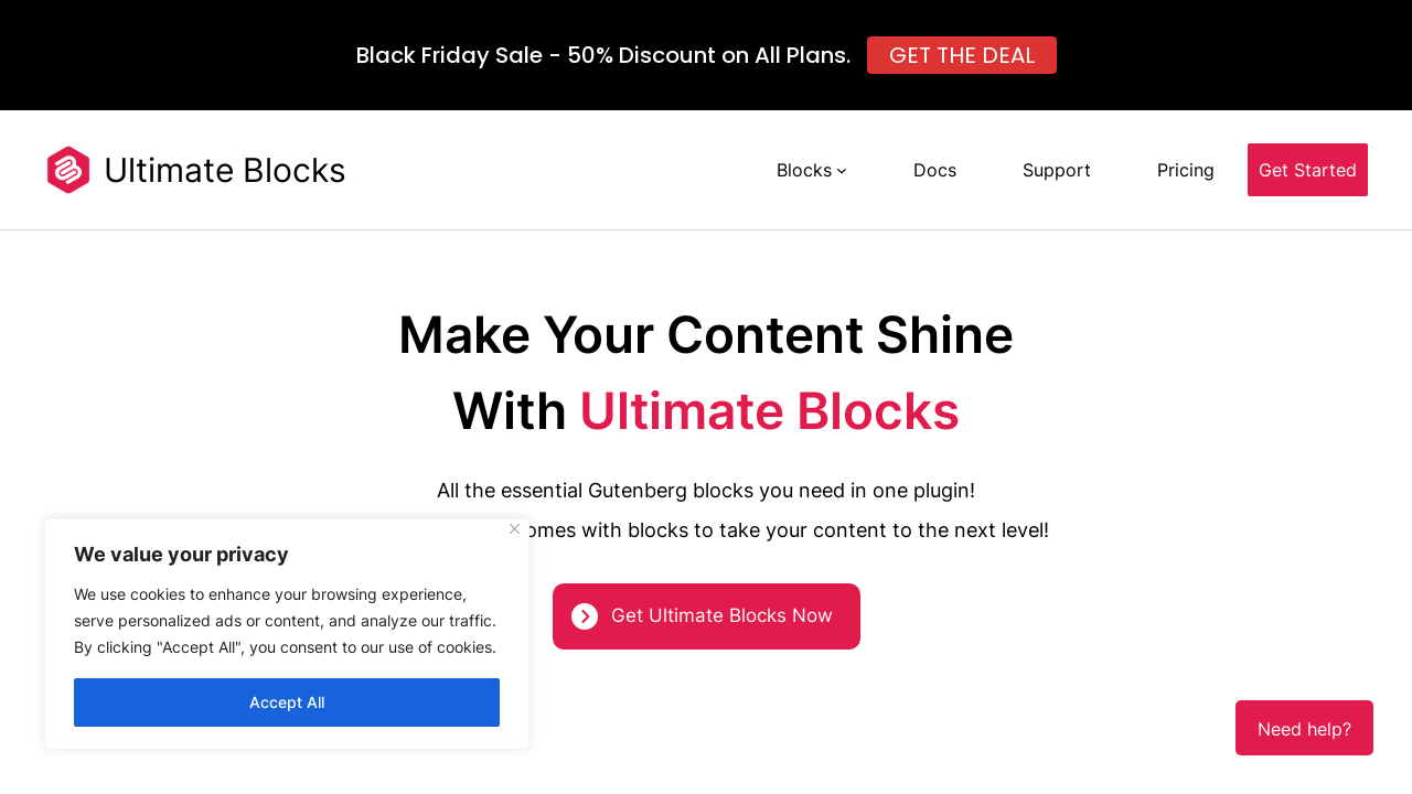 Ultimate Blocks website